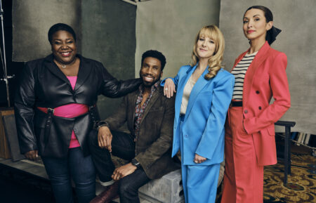 Lacretta, Nyambi Nyambi, Melissa Rauch, and India de Beaufort of 'Night Court' at TCA 2024 with TV Insider