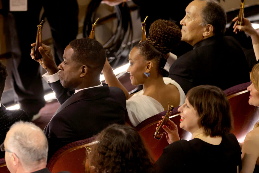 Sterling K. Brown and Ryan Michelle Bathe in the audience during the 96th Annual Academy Awards at Dolby Theatre on March 10, 2024 in Hollywood, California.