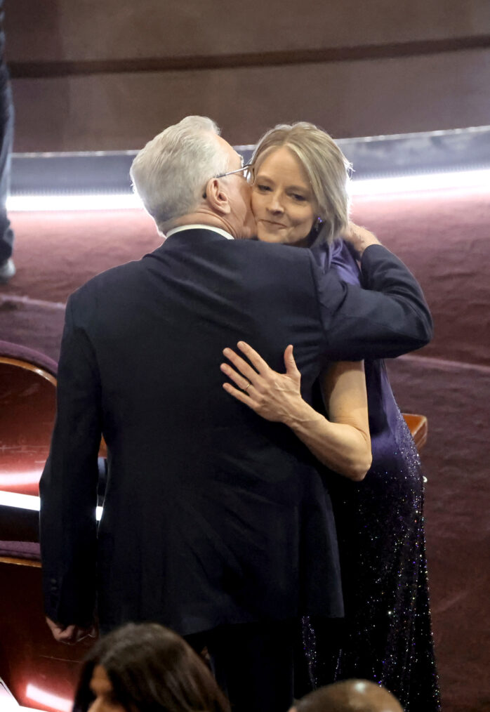 Robert De Niro and Jodie Foster in the audience during the 96th Annual Academy Awards at Dolby Theatre on March 10, 2024 in Hollywood, California.