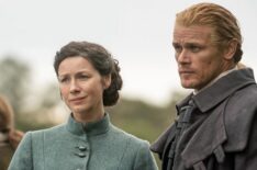 Caitriona Balfe and Sam Heughan behind the scenes of 'Outlander' Season 7, Part 2