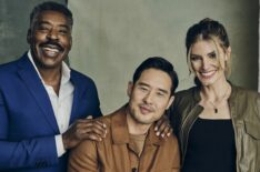 'Night Court' stars Ernie Hudson, Raymond Lee, and Caitlin Bassett for TV Insider at TCA