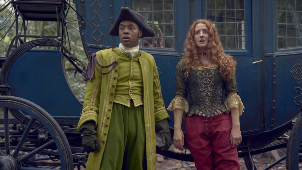 ÉnyÌ Okoronkwo as Rasselas and Louisa Harland as Nell Jackson in Disney's 'Renegade Nell'