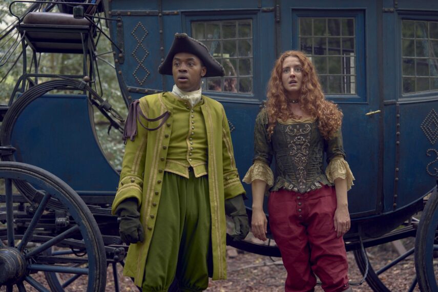 ÉnyÌ Okoronkwo as Rasselas and Louisa Harland as Nell Jackson in Disney's 'Renegade Nell'