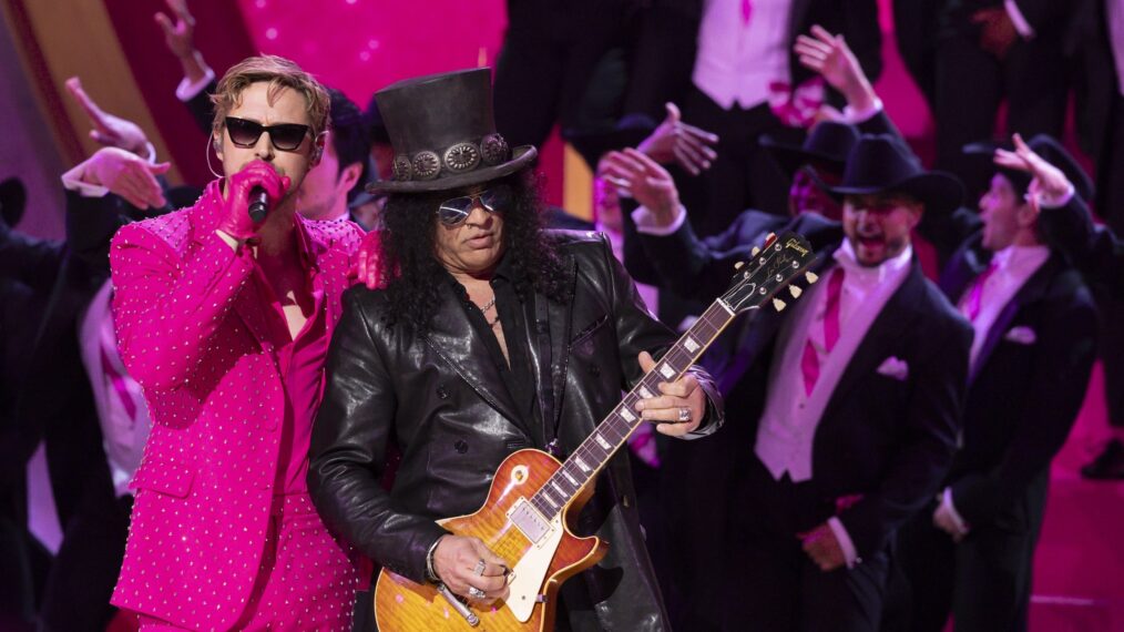 Ryan Gosling and Slash at the 2024 Oscars