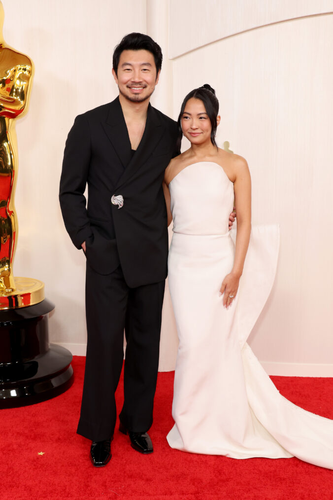 Simu Liu and Allison Hsu attend the 96th Annual Academy Awards