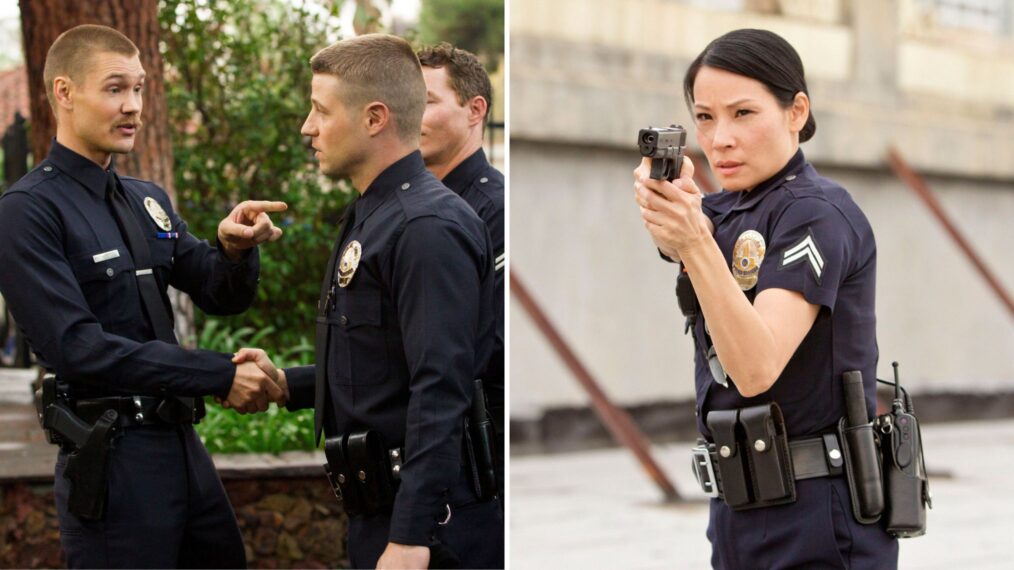 Chad Michael Murray as Dave Mendoza and Lucy Liu as Jessica Tang in 'Southland'