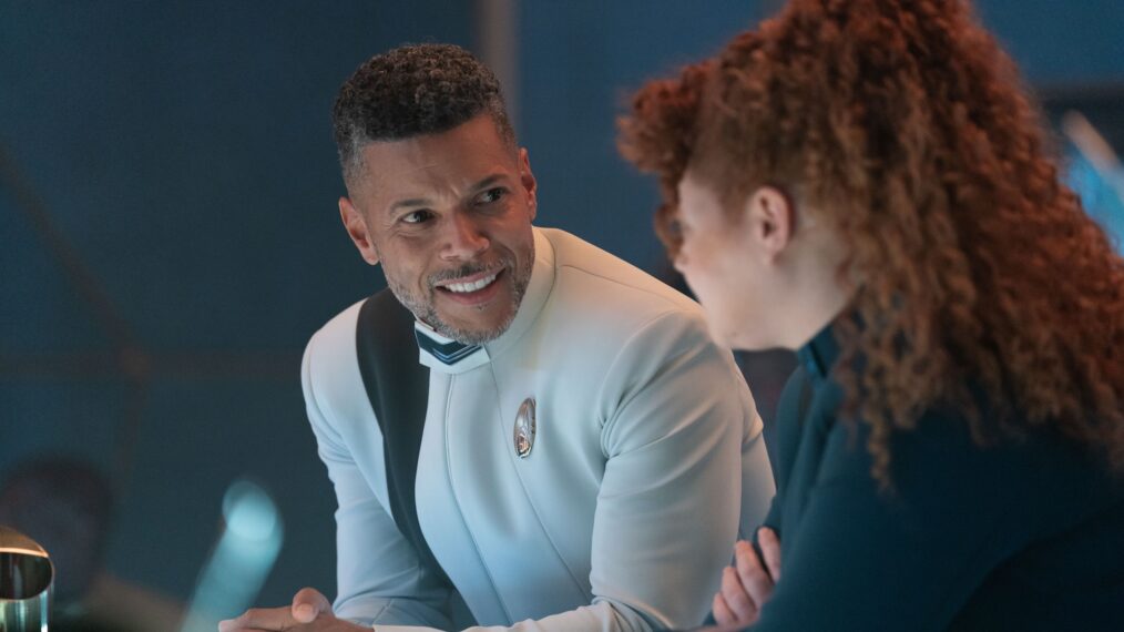 Wilson Cruz as Culber and Mary Wiseman as Tilly in Star Trek: Discovery, season 5