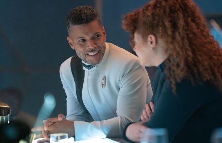 Wilson Cruz as Culber and Mary Wiseman as Tilly in Star Trek: Discovery, season 5