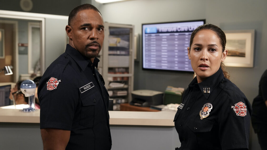 Jason George and Jaina Lee Ortiz — 'Station 19' Season 7 Premiere