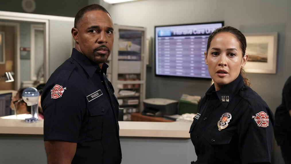 Jason George y Jaina Lee Ortiz - Estreno de la séptima temporada de 'Station 19'