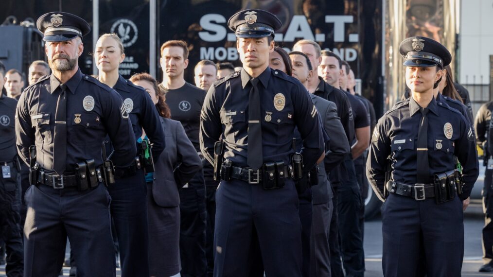 Jay Harrington as David 'Deacon' Kay, David Lim as Victor Tan — 'S.W.A.T.' Season 7 Episode 7