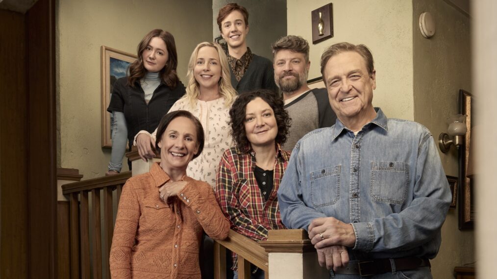 Emma Kenney, Lecy Goranson, Ames McNamara, Jay R. Ferguson, Laurie Metcalf, Sara Gilbert, and John Goodman for 'The Conners'