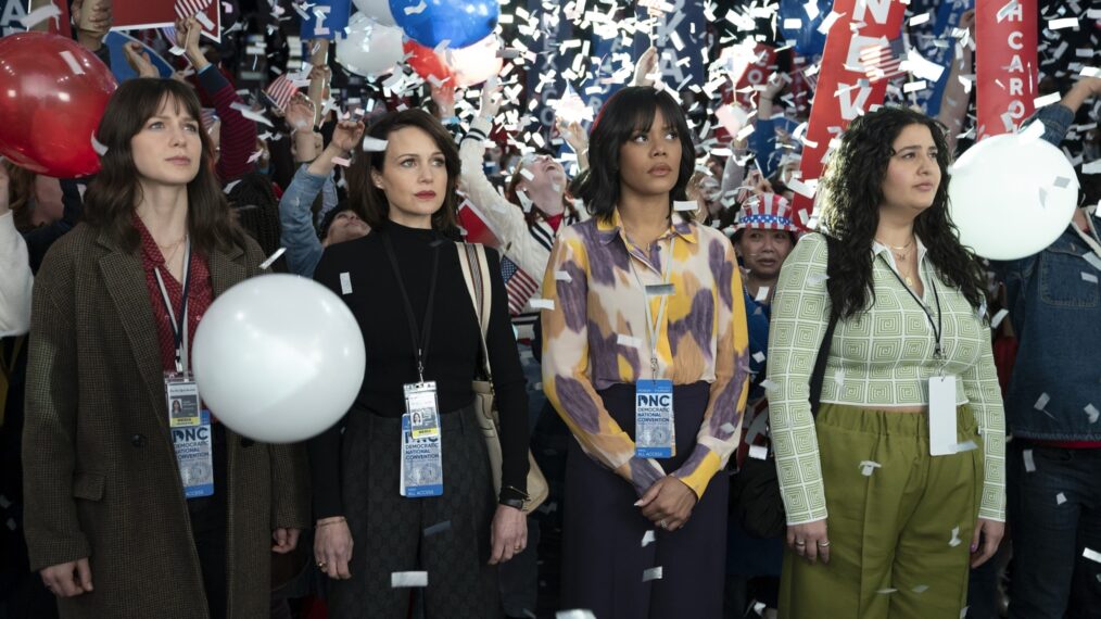 Melissa Benoist, Carla Gugino, Christina Elmore, and Natasha Behnam for 'The Girls on the Bus'