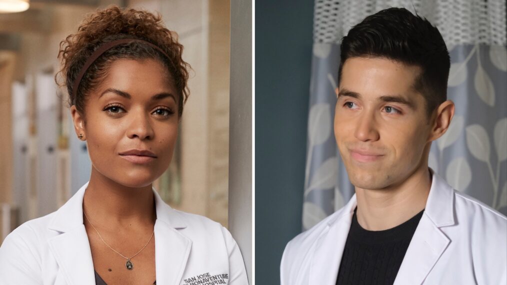 Antonia Thomas (L) and Brandon Larracuente (R) for 'The Good Doctor'