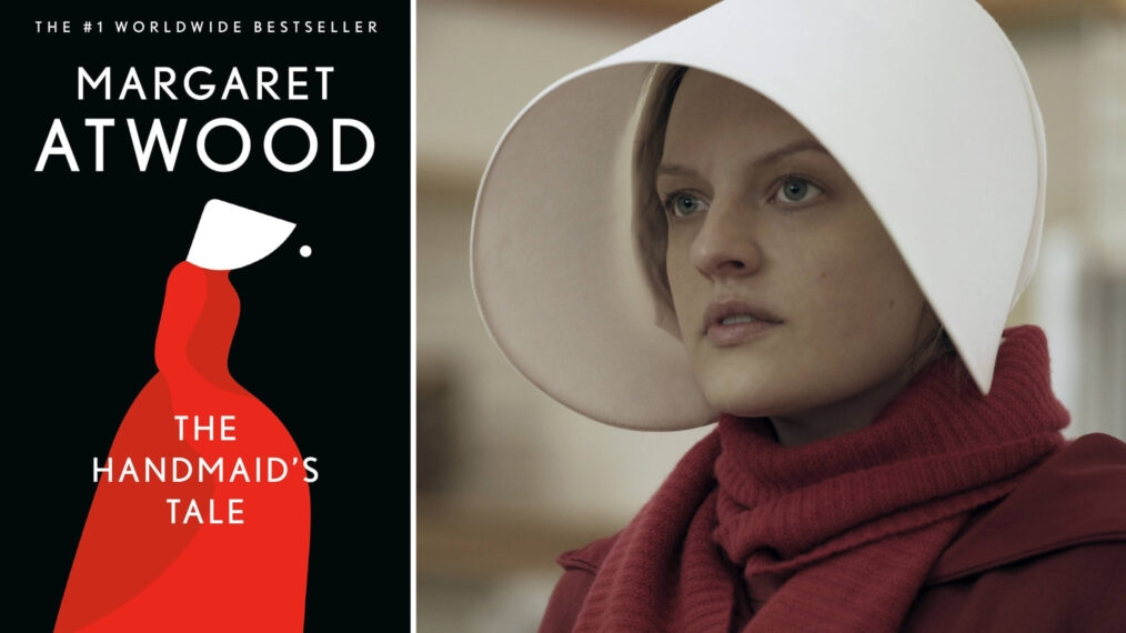 'The Handmaid's Tale' book, Elisabeth Moss as Offred in 'The Handmaid's Tale'