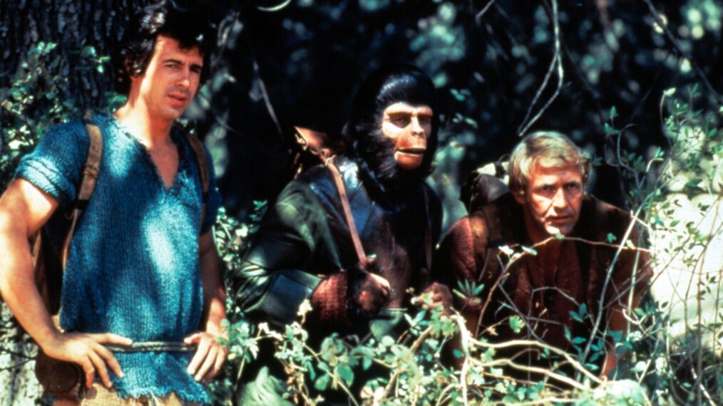 James Naughton, Roddy McDowall, and Ron Harper for 'The Planet of the Apes'
