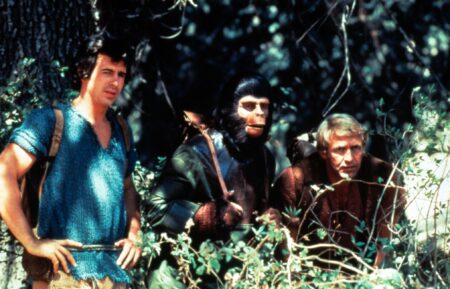 James Naughton, Roddy McDowall, and Ron Harper for 'The Planet of the Apes'