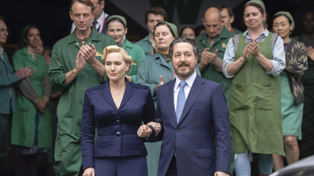 Kate Winslet and Guillaume Gallienne in 'The Regime' on HBO