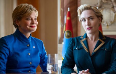 Martha Plimpton (L) and Kate Winslet (R) in 'The Regime'