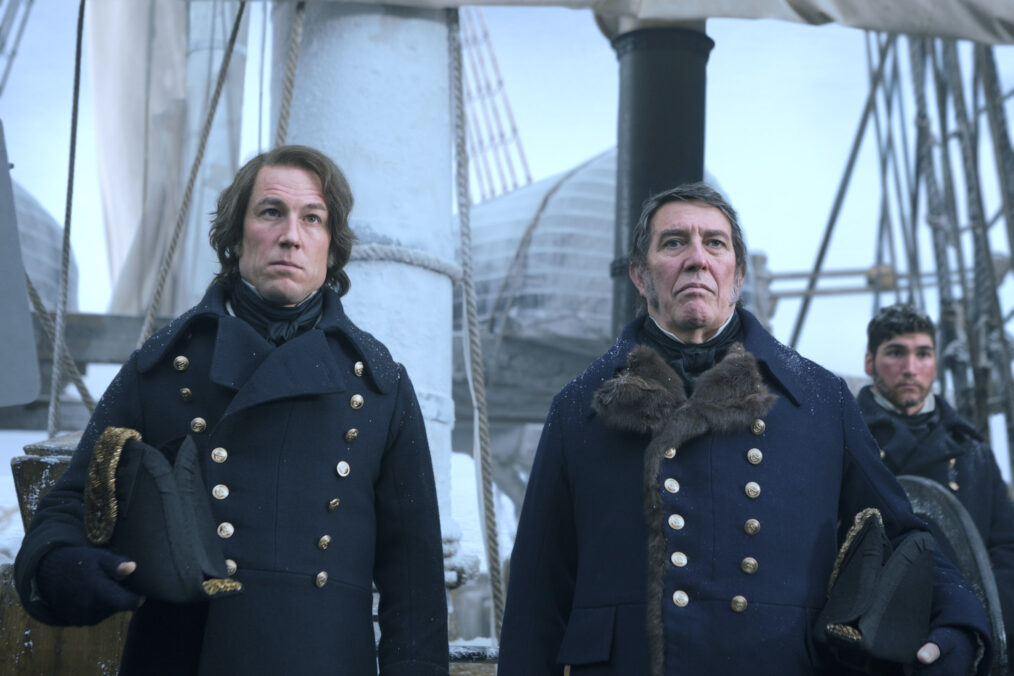 Ciarán Hinds as John Franklin, Tobias Menzies as James Fitzjames in AMC's 'The Terror'