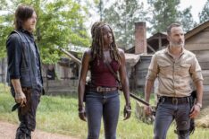 Norman Reedus as Daryl Dixon, Andrew Lincoln as Rick Grimes, Danai Gurira as Michonne - The Walking Dead - Season 9, Episode 1