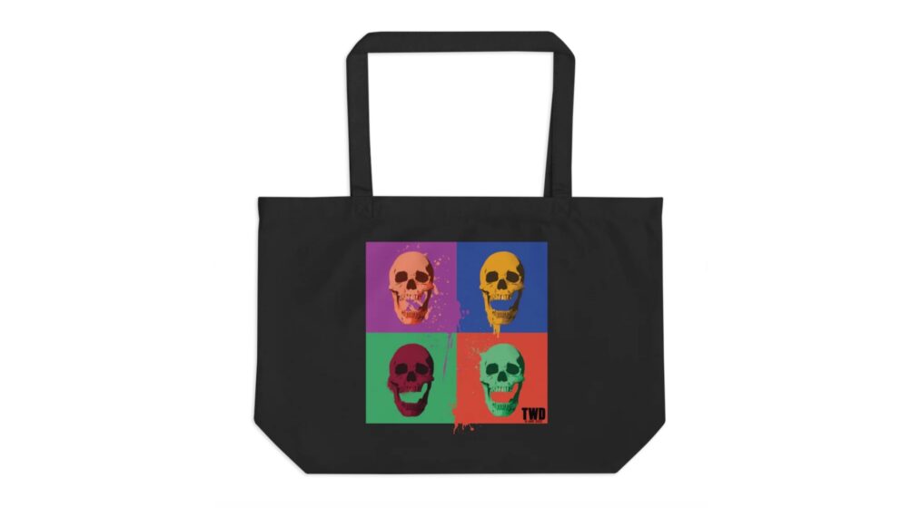 'The Walking Dead' skull tote bag