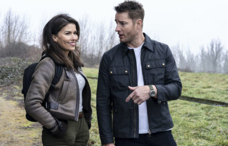 Sofia Pernas as Billie and Justin Hartley as Colter Shaw — 'Tracker' Season 1 Episode 6