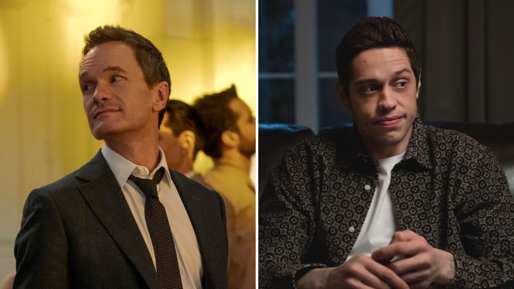 Neil Patrick Harris as Michael Lawson in 'Uncoupled,' Pete Davidson as himself in 'Bupkis'