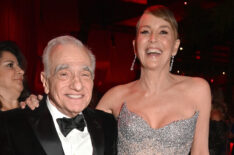 Martin Scorsese and Sharon Stone attend the 2024 Vanity Fair Oscar Party Hosted By Radhika Jones at Wallis Annenberg Center for the Performing Arts on March 10, 2024 in Beverly Hills, California.
