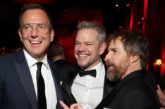 Will Arnett, Matt Damon, and Sam Rockwell attend the 2024 Vanity Fair Oscar Party Hosted By Radhika Jones at Wallis Annenberg Center for the Performing Arts on March 10, 2024 in Beverly Hills, California.