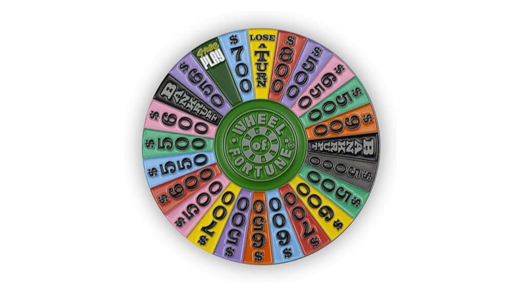 'Wheel of Fortune' enamel pin