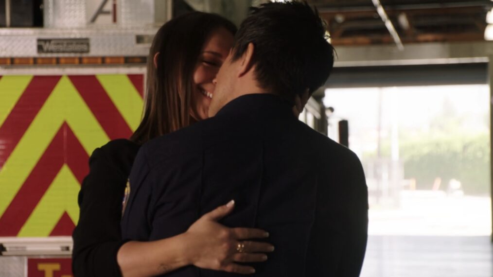 Jennifer Love Hewitt as Maddie and Kenneth Choi as Chimney in '9-1-1' Season 2 Episode 18 “This Life We Choose”