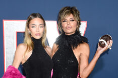 Delilah Belle Hamlin and Lisa Rinna at the premiere of '80 For Brady' held at Regency Village Theatre on January 31, 2023 in Los Angeles, California