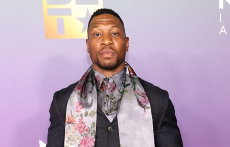 Jonathan Majors on the red carpet