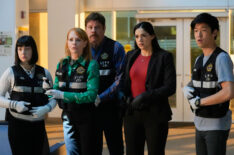 Marg Helgenberger, Lex Medlin, Sarah Gilman, Ariana Guerra, and Jay Lee in CSI: Vegas