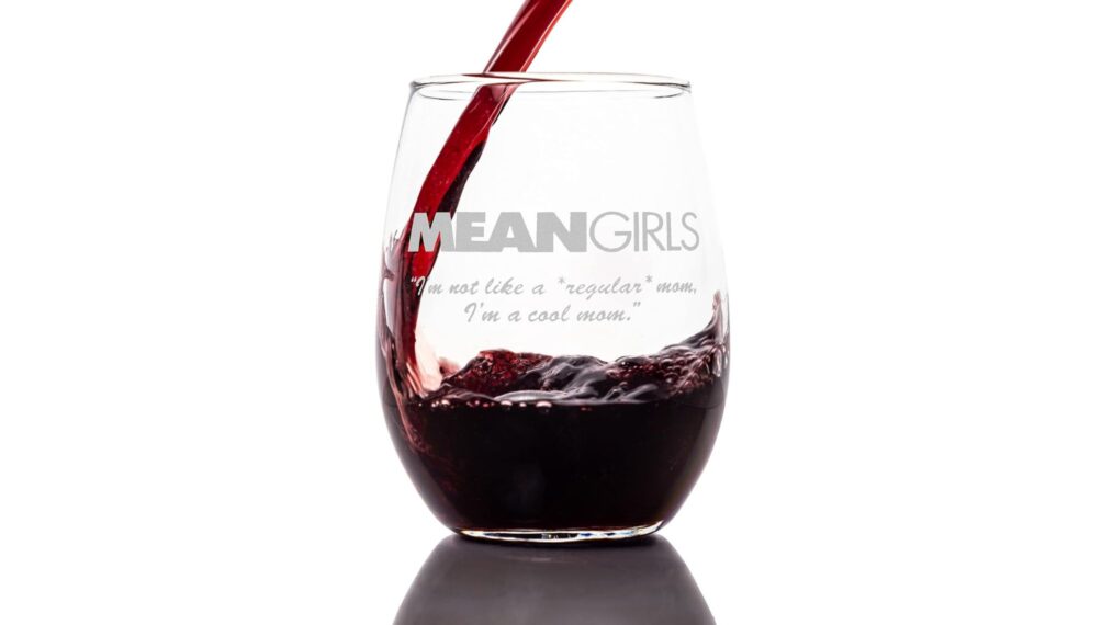 Mean Girls Etched Stemless Wine Glass
