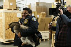 Ravi Patel behind the scenes in the 'Dogs and Geese' episode of Animal Control