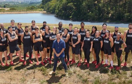 Back row, L-R: Kefla Hare, Adam Larson, Janelle Casanave, Ace Amerson, Brad Fiorenza, Tyrie Ballard-Brown, Laurel Stucky, Leroy Garrett, Kam Williams, Derek Chavez, Steve Meinke, Tony Raines Front row, L-R: Averey Tressler, Ryan Kehoe, Brandon Nelson, Rachel Robinson, Flora Alekseyeun, Nicole Zanatta, Ayanna Mackins, Jay Mitchell, Veronica Portillo, Tina Barta, Cara Maria Sorbello, Jasmine Reynaud in The Challenge: All Stars, season 4, streaming on Paramount+, 2024. Photo Credit: Jonne Roriz/Paramount+