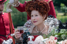 Minnie Driver as Queen Elizabeth I in 'The Serpent Queen' Season 2