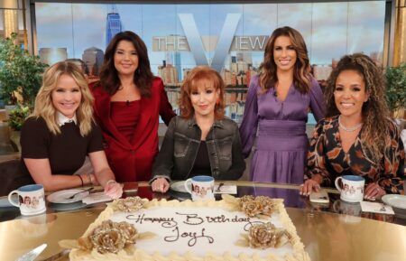 The cohosts of The View - Sara Haines, Ana Navarro, Joy Behar, Alyssa Farah Griffin and Sunny Hostin