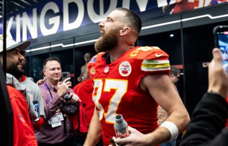 Travis Kelce #87 of the Kansas City Chiefs