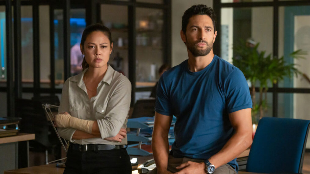 Vanessa Lachey as Jane Tennant and Noah Mills as Jesse Boone in NCIS: Hawai'i - 'Dies Irae'