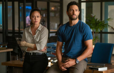 Vanessa Lachey as Jane Tennant and Noah Mills as Jesse Boone in NCIS: Hawai'i - 'Dies Irae'