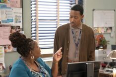 Tyler James Williams with Pamela Trotter in Abbott Elementary Season 3