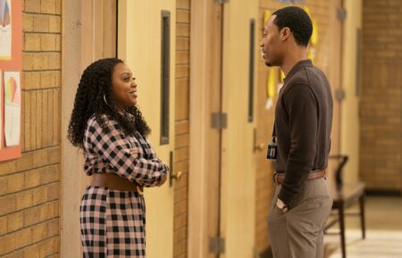 Quinta Brunson and Tyler James Williams in 'Abbott Elementary' Season 3