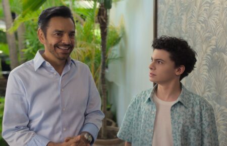 Eugenio Derbez and Raphael Alejandro in 'Acapulco' Season 3