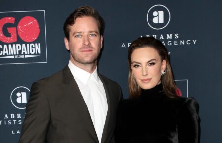 Armie Hammer and Elizabeth Chambers attend the Go Campaign's 13th Annual Go Gala at NeueHouse Hollywood on November 16, 2019 in Los Angeles, California.