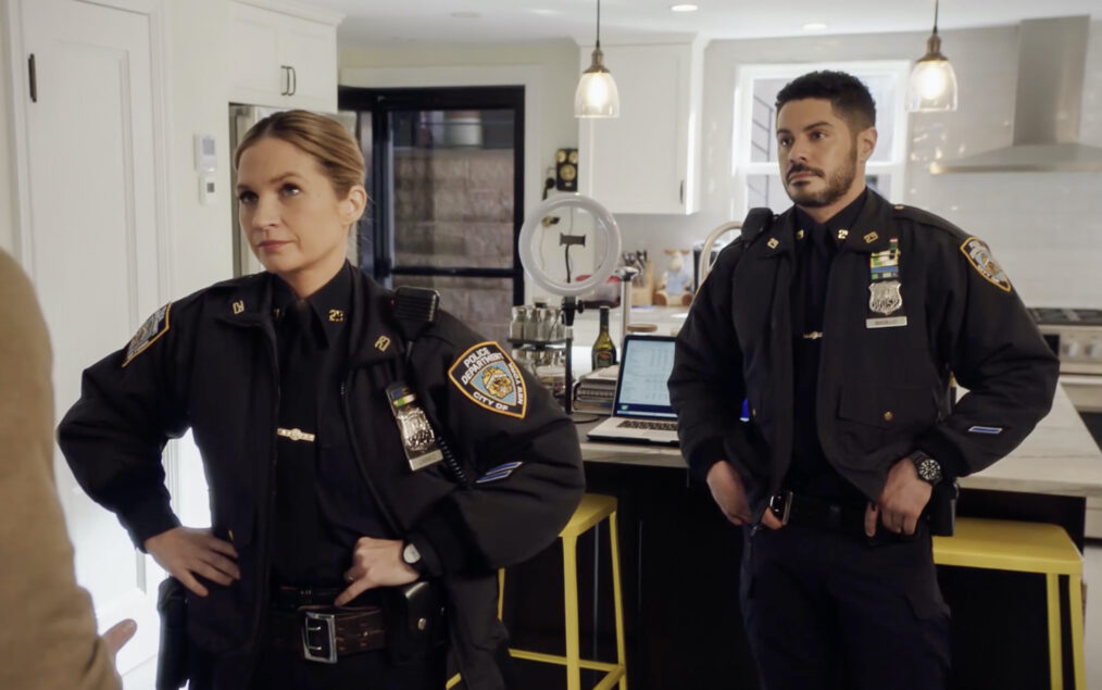 Vanessa Ray as Eddie and Ian Quinlan as Officer Luis Badillo in 'Blue Bloods' Season 14 Episode 9 ' 'Two of a Kind'