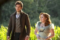 Luke Newton and Nicola Coughlan in 'Bridgerton' Season 3