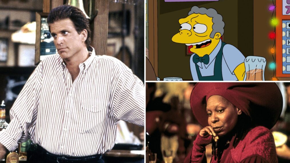 Ted Danson as Sam Malone in 'Cheers,' Moe in 'The Simpsons,' Whoopi Goldberg as Guinan in 'Star Trek: Generations'